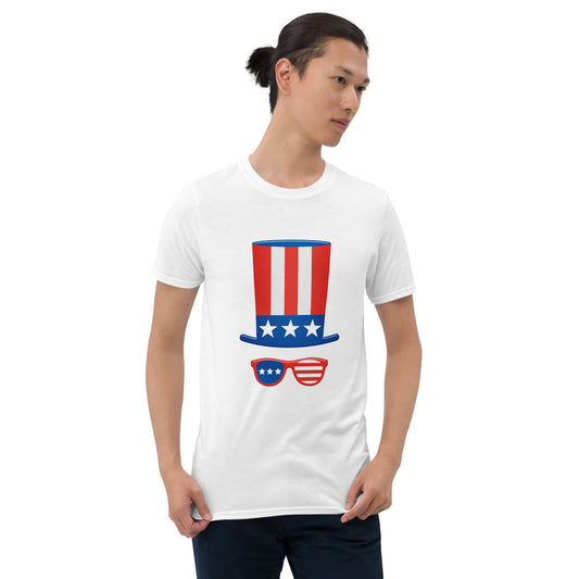 4th Hat and Glasses Short-Sleeve Unisex T-Shirt accessories