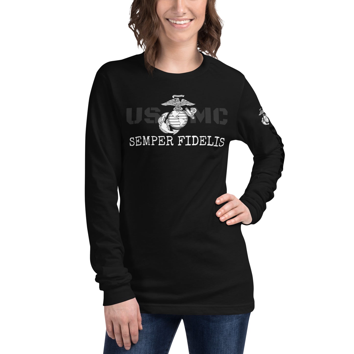 USMC Unisex Long Sleeve Tee military
