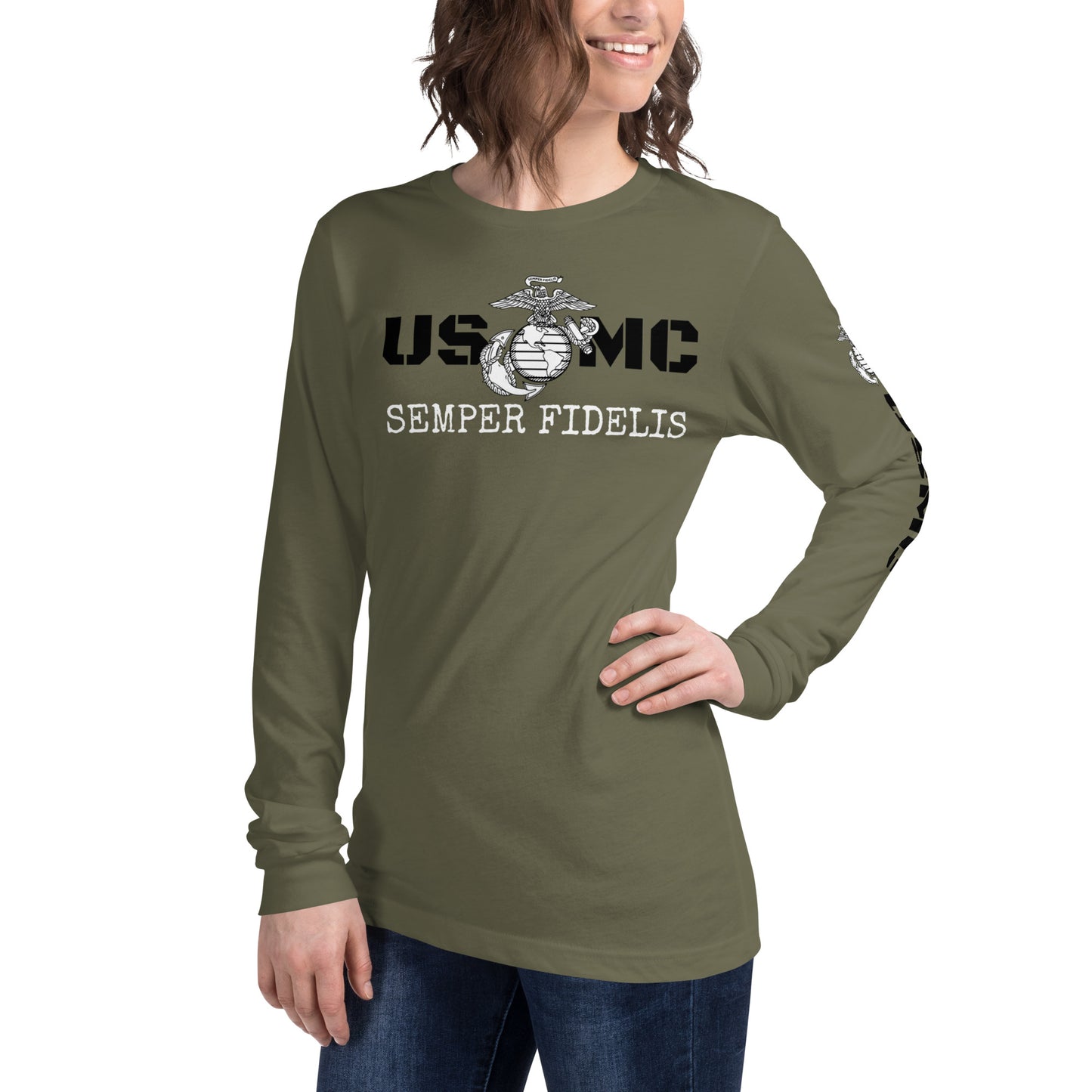 USMC Unisex Long Sleeve Tee military