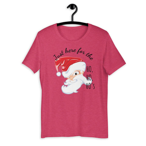Here for the Ho's Santa Short-Sleeve Unisex T-Shirt funny seasonal