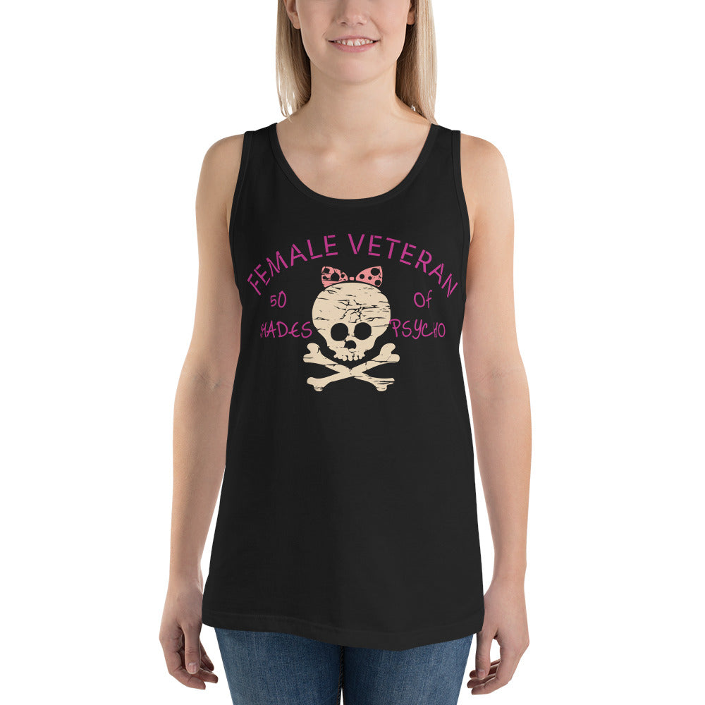 Female Veteran 50 Shades Unisex Tank Top Military