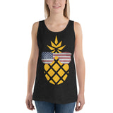 Freedom & Pineapples Unisex Tank Top funny