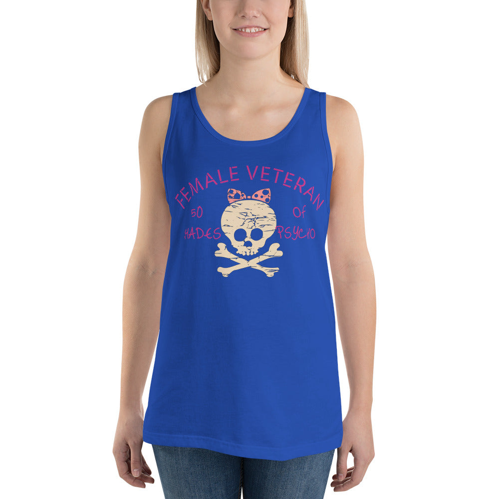 Female Veteran 50 Shades Unisex Tank Top Military