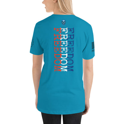 Freedom Red White Blue Unisex t-shirt military