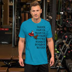 Alcohol Christmas Reindeer Short-Sleeve Unisex T-Shirt funny seasonal