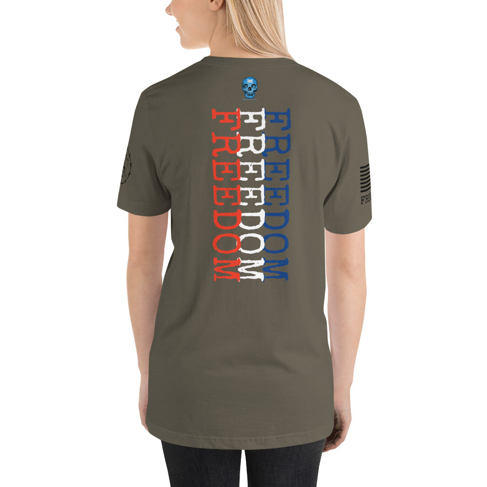 Freedom Red White Blue Unisex t-shirt military