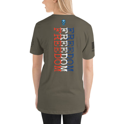 Freedom Red White Blue Unisex t-shirt military