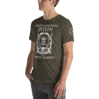 Dangerous Freedom Unisex t-shirt military