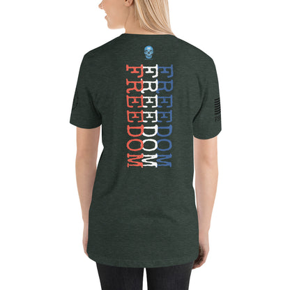 Freedom Red White Blue Unisex t-shirt military
