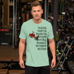 Alcohol Christmas Reindeer Short-Sleeve Unisex T-Shirt funny seasonal