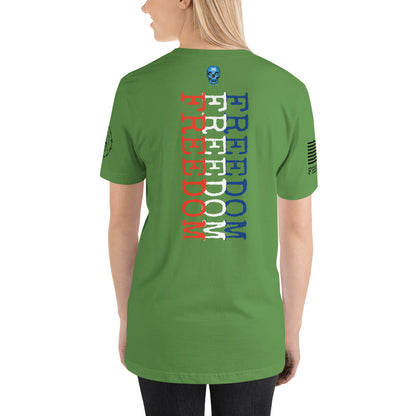 Freedom Red White Blue Unisex t-shirt military