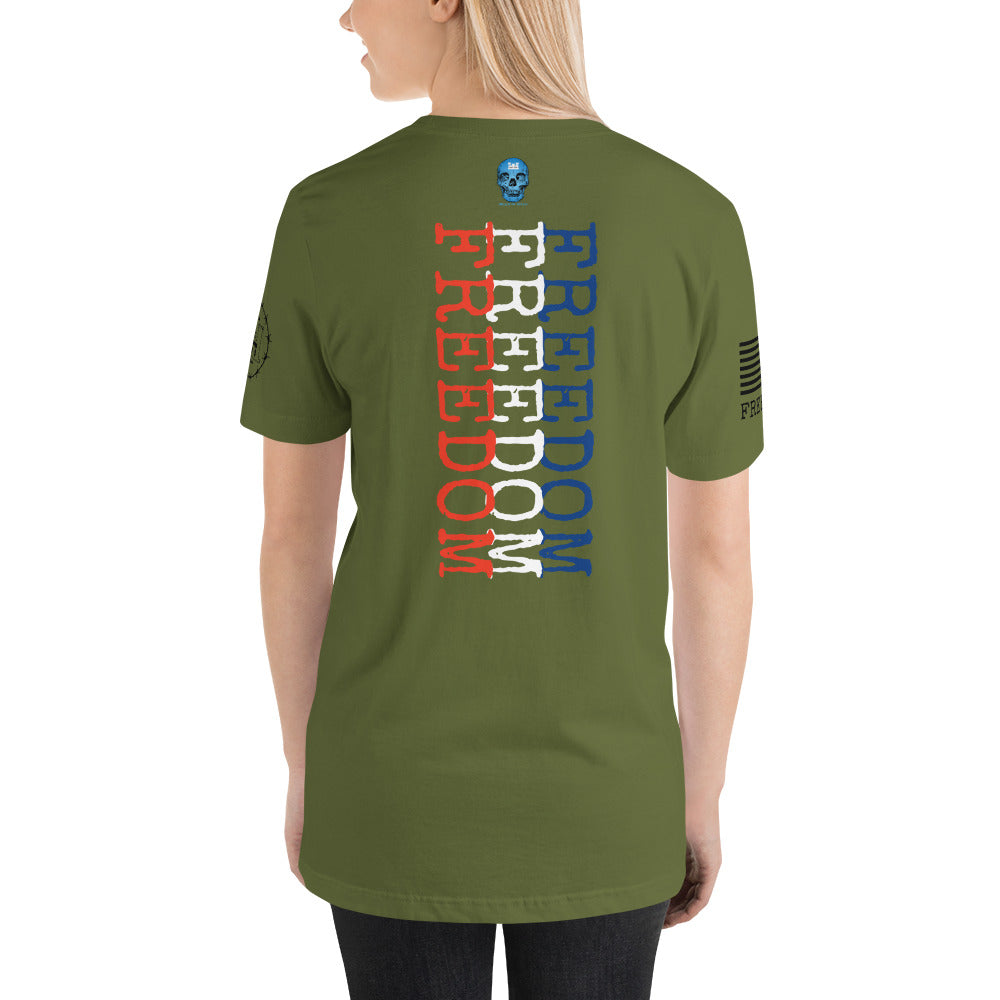 Freedom Red White Blue Unisex t-shirt military