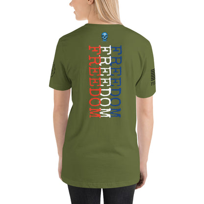Freedom Red White Blue Unisex t-shirt military
