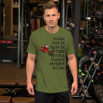 Alcohol Christmas Reindeer Short-Sleeve Unisex T-Shirt funny seasonal