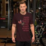 Alcohol Christmas Reindeer Short-Sleeve Unisex T-Shirt funny seasonal