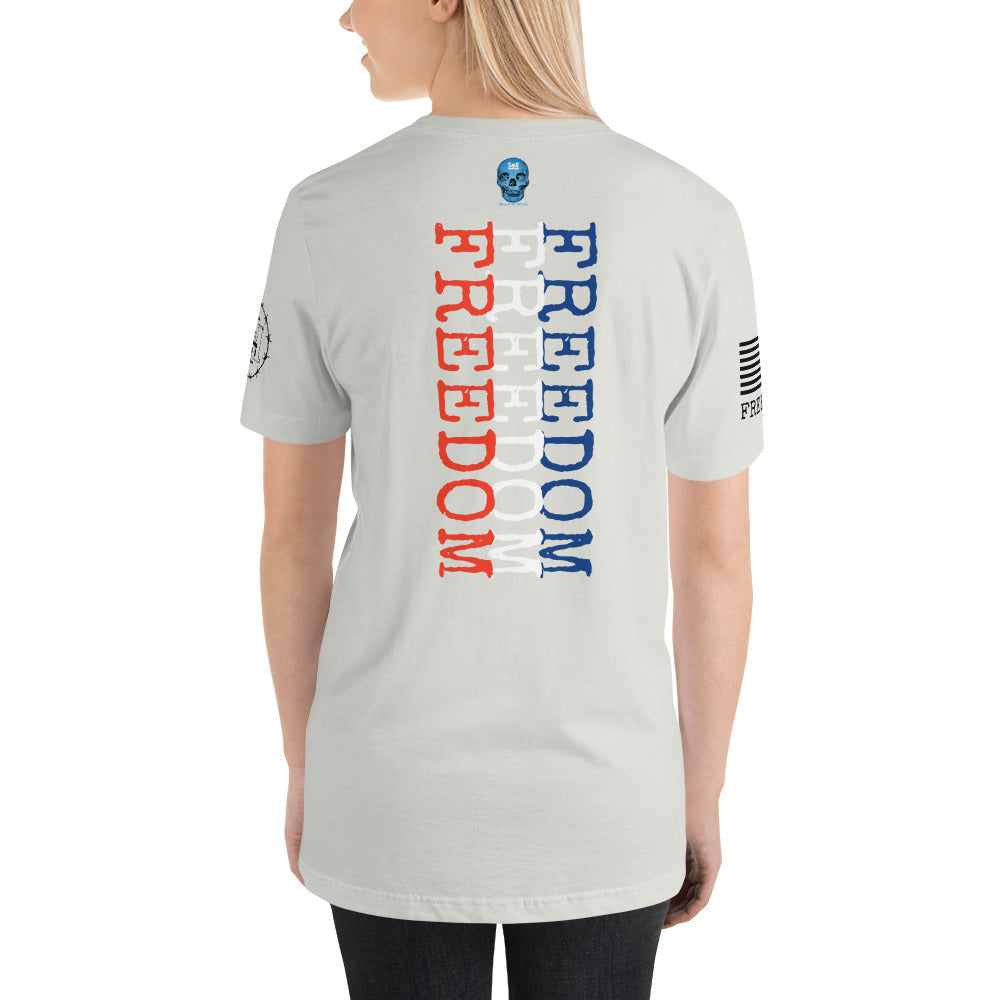 Freedom Red White Blue Unisex t-shirt military