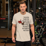 Alcohol Christmas Reindeer Short-Sleeve Unisex T-Shirt funny seasonal