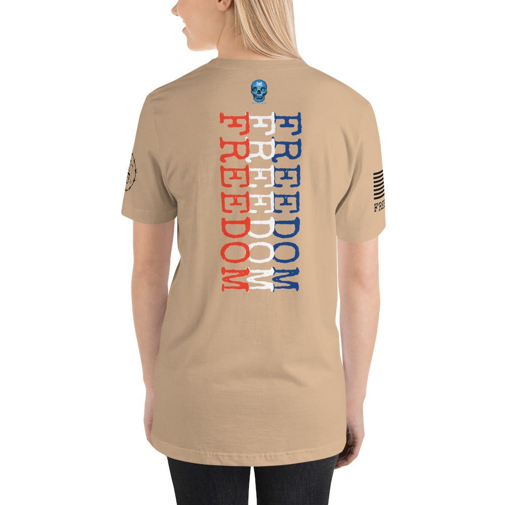 Freedom Red White Blue Unisex t-shirt military
