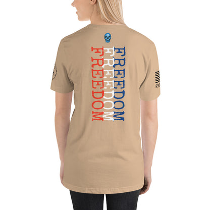 Freedom Red White Blue Unisex t-shirt military