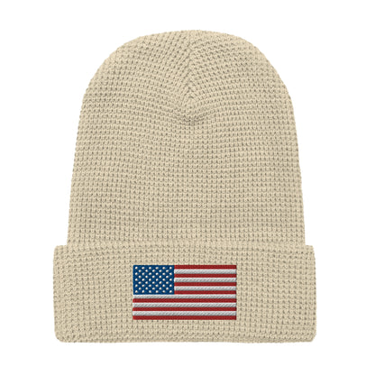 USA Flag BorB Waffle beanie accessories