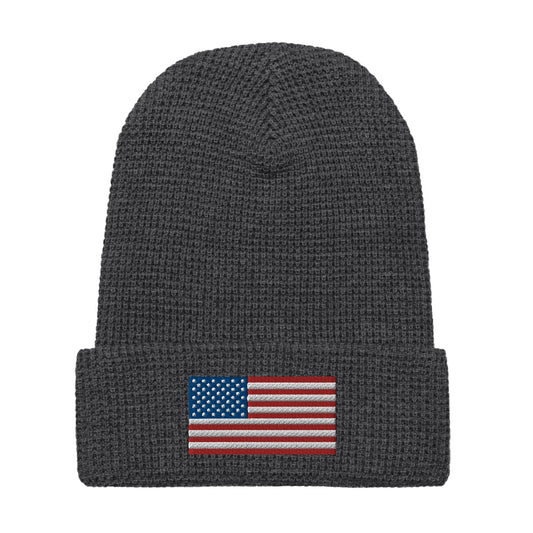 USA Flag BorB Waffle beanie accessories