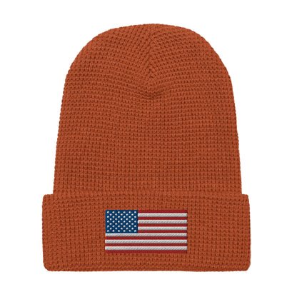 USA Flag BorB Waffle beanie accessories
