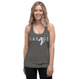 Savage AF Women's Racerback Tank military