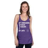 Shoulders Back Biceps Lats Women's Racerback Tank accessories