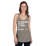Shoulders Back Biceps Lats Women's Racerback Tank accessories